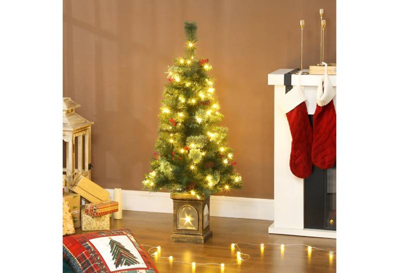 Celya Künstlicher Weihnachtsbaum 120 cm Tannenbaum künstlich mit 100 LED Beleuchtung,8 Modi,214 Spitzen, Tannenbaum, Christbaum Weihnachtsdeko Metallständer Celya Künstlicher Weihnachtsbaum 120 cm Tannenbaum künstlich mit 100 LED Beleuchtung,8 Modi,214 Spitzen, Tannenbaum, Christbaum Weihnachtsdeko Metallständer von Celya