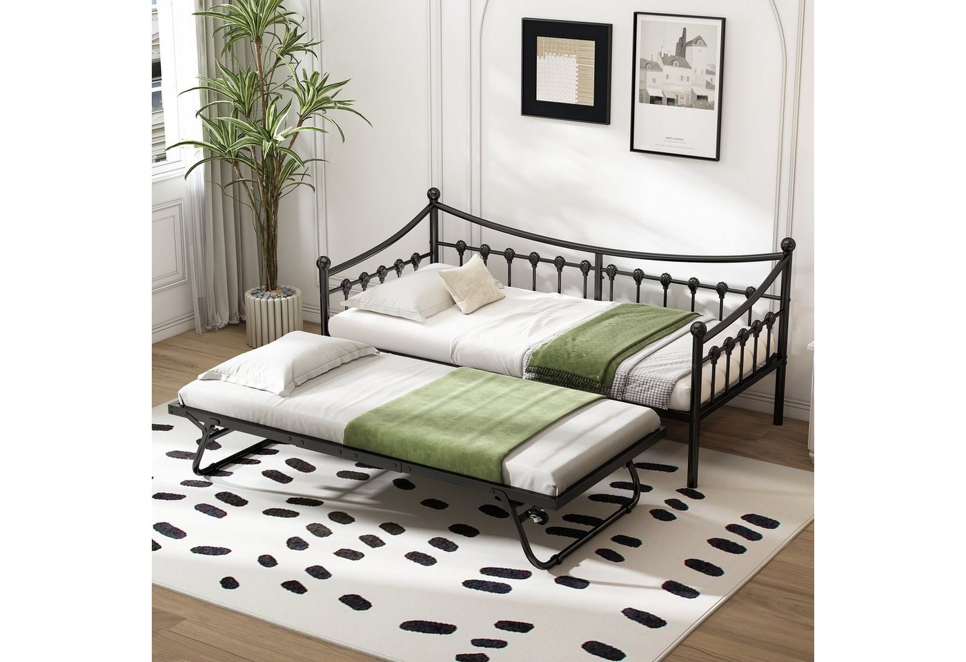 Celya Metallbett 90 x 200 cm Kinderbett,Tagesbett, Faltbares Design von Celya