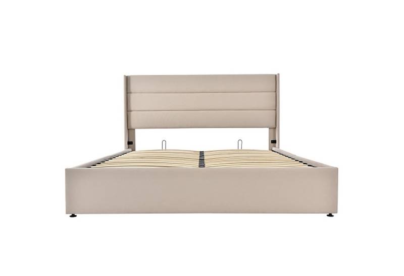 Celya Polsterbett Stauraumbett Hydraulisch Doppelbett 160x200cm, Lattenrost aus Holz Bett mit Lattenrost aus Metallrahmen Leinen von Celya