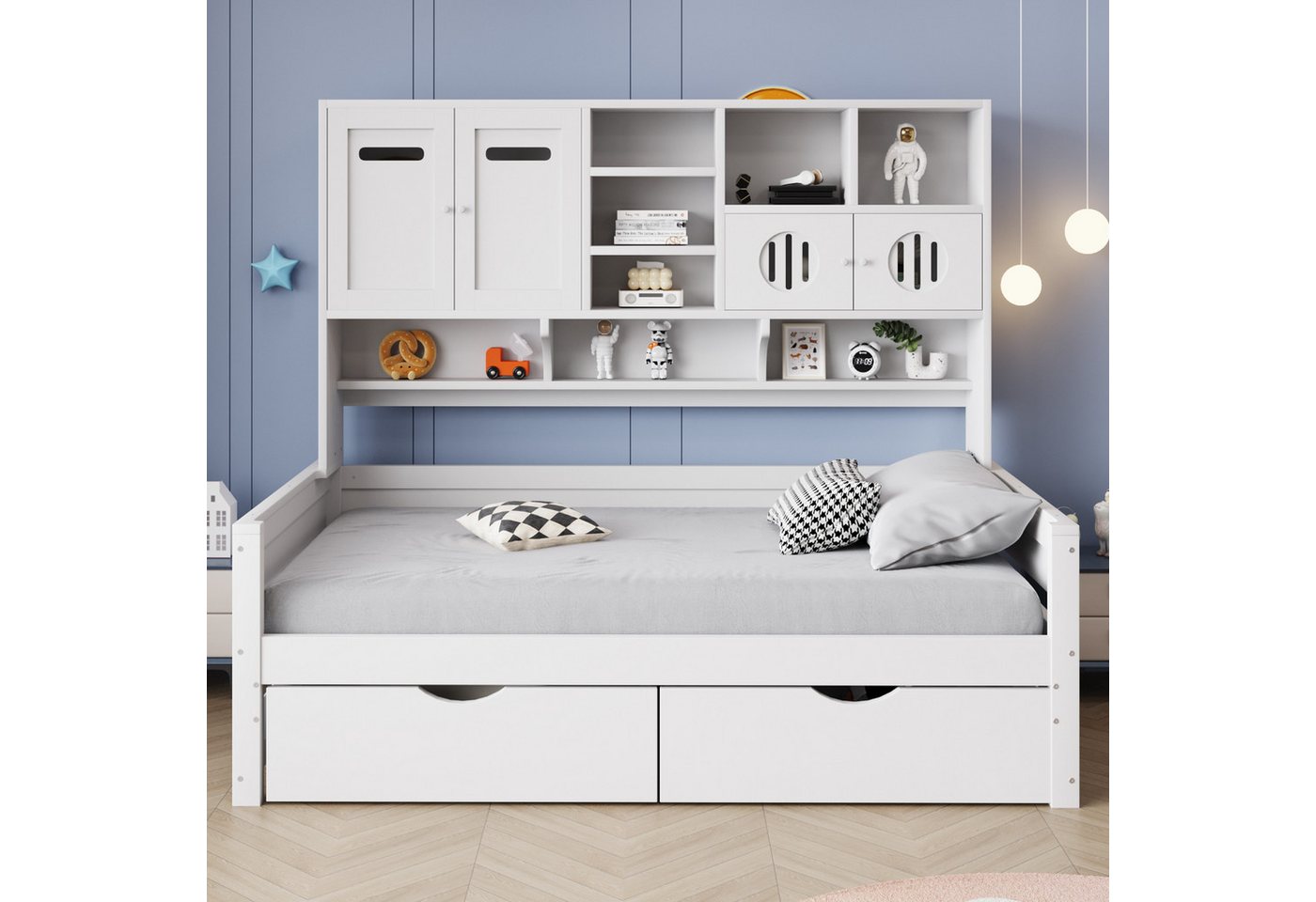 Celya Schlafsofa Holzsofa-Bett 90 x 200 cm, multifunktionaler Stauraum, große Schublade, Einzelbett, Jugendbett, Lattenrost Celya Schlafsofa Holzsofa-Bett 90 x 200 cm, multifunktionaler Stauraum, große Schublade, Einzelbett, Jugendbett, Lattenrost von Celya