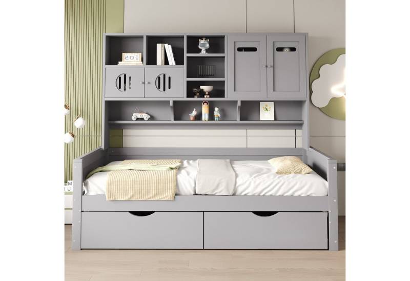 Celya Schlafsofa Holzsofa-Bett 90 x 200 cm, multifunktionaler Stauraum, große Schublade, Einzelbett, Jugendbett, Lattenrost von Celya