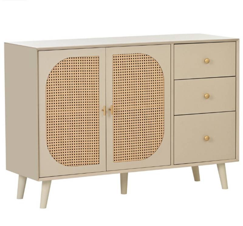 Celya Sideboard Drawer cabinet, vertical storage side panel TV table, width 120 cm, Alle Oberflächen sind wasserdicht von Celya