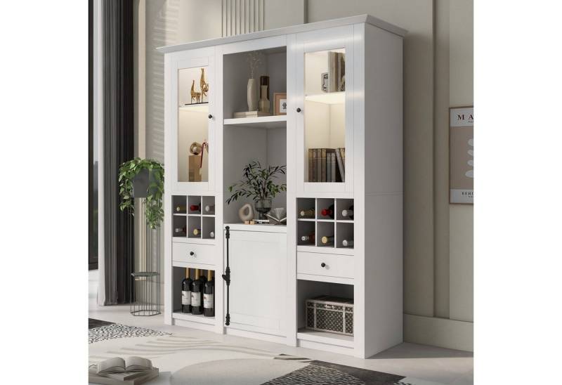 Celya Stauraumvitrine Vitrine mit LED Beleuchtung Vitrinenschrank WeiB LED Vitrine für Wohnzimmer Celya Stauraumvitrine Vitrine mit LED Beleuchtung Vitrinenschrank WeiB LED Vitrine für Wohnzimmer von Celya