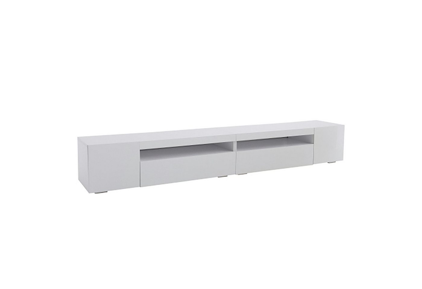 Celya TV-Schrank 240x39 x35CM, Variable LED-Beleuchtung helles Panel, Weißer moderner TV-Schrank von Celya