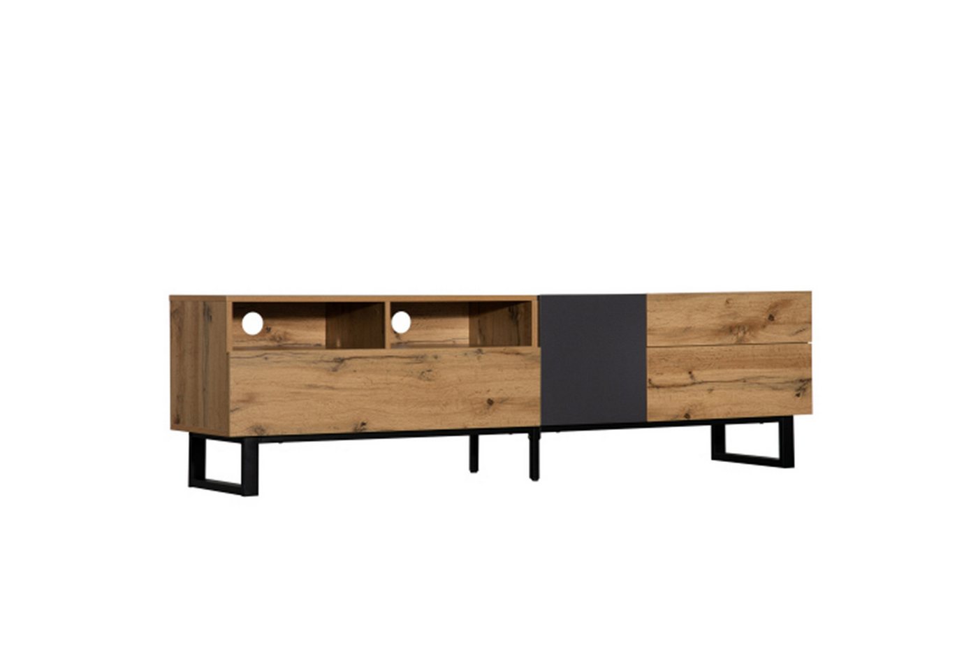 Celya TV-Schrank Moderne Farbe passend Holz Maserung TV Schrank 180cm stabil, Retro von Celya