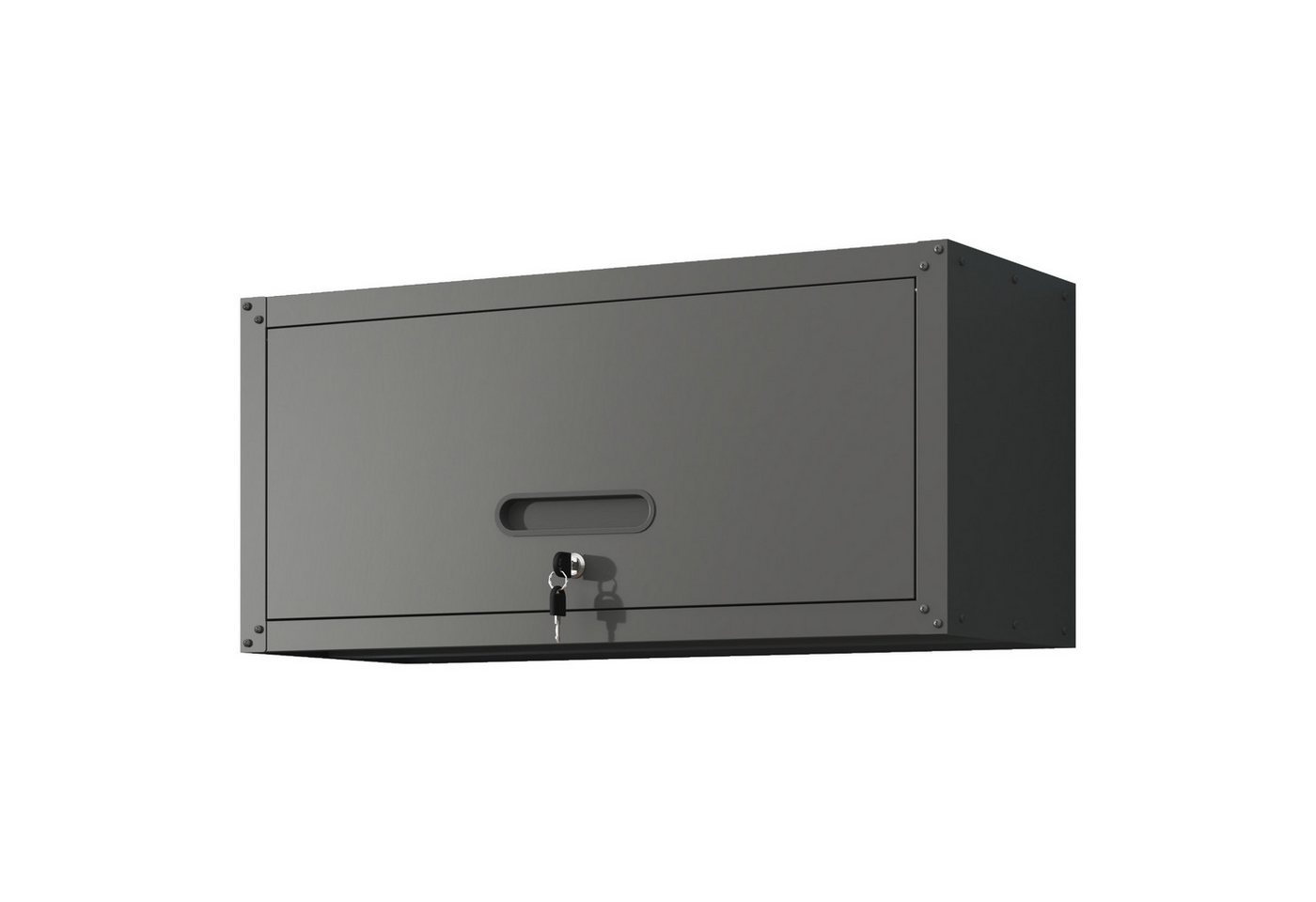 Celya Wandhängeschrank Hängeschrank Metall-Wandschrank mit Schloss, Höhenverstellbar, aufgehängtes Stahlwerkzeugkabinett, H34,5 cm × B75 cm × T30 cm, wandmontierter Nutzschrank mit verschließbarer Tür von Celya