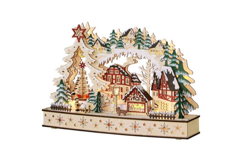 Celya Weihnachtsdorf Weihnachtsdorf im Winterwunderland, 20 LED-Lichter von Celya