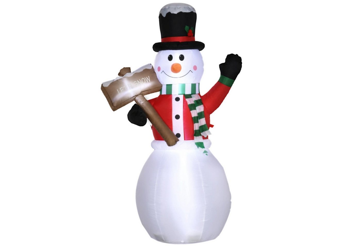 Celya Weihnachtsfigur Aufblasbarer Schneemann, Outdoor Weihnachtsdekoration (1,80 m, Santa Claus, inkl. Gebläse, Mehrfarbig) von Celya