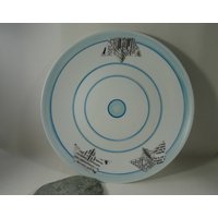 Präsentationsteller Für Porzellan-Aperitif, Handbemalt, Türkis, Papierboote Präsentationsteller Für Porzellan-Aperitif, Handbemalt, Türkis, Papierboote von CeminaKafe