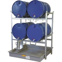 CEMO Fassregal Typ 800 + Fassauflage 4 x 200 l Fass + GFK-Auffangwanne CEMO Fassregal Typ 800 + Fassauflage 4 x 200 l Fass + GFK-Auffangwanne von CEMO