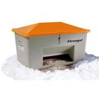 CEMO Streugutbox 1500 Liter ohne Entnahme grau/orange von CEMO