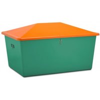 CEMO Streugutbox 2200 Liter ohne Entnahme grün/orange von CEMO