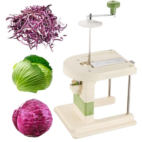 Cemssitu Cabbage Shredder, Japanese Cabbage Slicer Shredder, Cabbage Cutter Shredder Machine, Multi-Function Vegetable Cutter, Hand-Cranked Cabbage Machine for Home Kitchen Cemssitu Cabbage Shredder, Japanese Cabbage Slicer Shredder, Cabbage Cutter Shredder Machine, Multi-Function Vegetable Cutter, Hand-Cranked Cabbage Machine for Home Kitchen von Cemssitu