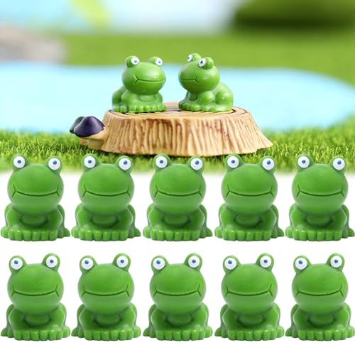 Cemssitu Mini Frogs 200 Pack, Mini Resin Frogs Figurines, Miniature Frogs, Small Frogs Bulk, for Garden Home Decor (100 Pack) von Cemssitu