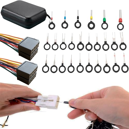 Cemssitu Terminal Ejector Kit, Terminal Removal Tool Kit, Electrical Pin Removal Tool, Depinning Tool Kit Automotive, Key Extractor Tool Broken Key (26 PCS) von Cemssitu