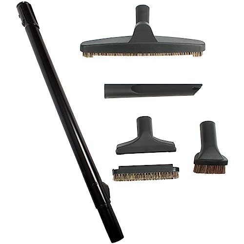 Cen-Tec Systems 93796 Premium Vakuum-Aufsatz-Set mit Teleskopstab, Chrom, Schwarz von Cen-Tec Systems