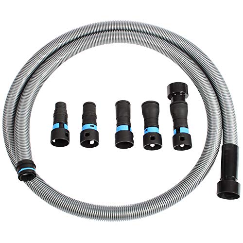 Cen-Tec Systems 94698 Quick Click 3 m Schlauch für Haus- und Ladensauger mit erweitertem Mehrmarken-Elektrowerkzeug-Adapter-Set zur Staubsammlung von Cen-Tec Systems