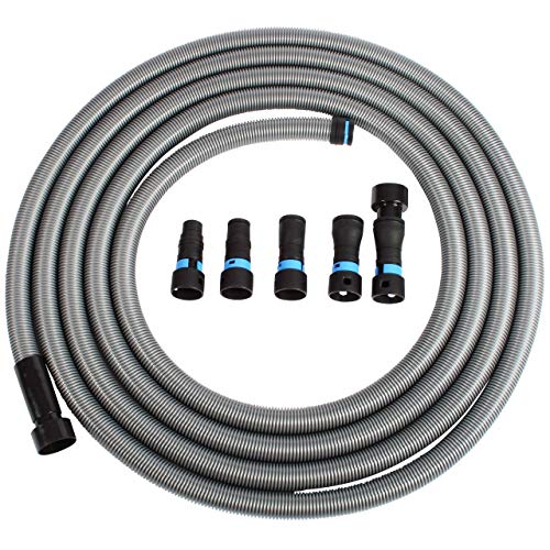 Cen-Tec Systems 94731 Quick Click 9m Schlauch für Haus- und Industriestaubsauger mit fünfteiligem Elektrowerkzeug/Schleifer-Adapter zur Staubabsaugung von Cen-Tec Systems