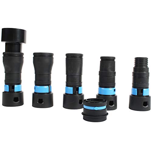 Cen-Tec Systems 95237 Quick Click erweitertes Multi-Marken-Elektrowerkzeug-Adapterset für die Staubabsaugung, Schwarz von Cen-Tec Systems
