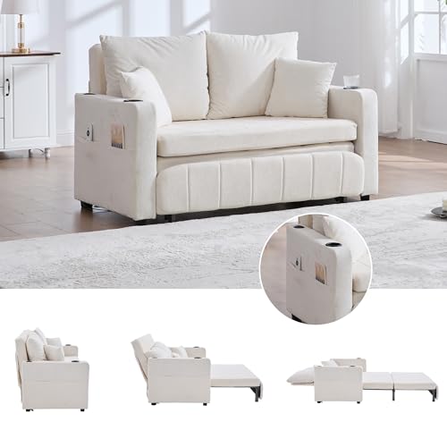 Cenbunsh Multifunktionales Stoffsofa Klappbares Ausziehsofa Kleines Wohnzimmersofa mit Zwei Funktionen Abnehmbar und waschbar Mit Aufbewahrungstasche Mit Becherhalter Cenbunsh Multifunktionales Stoffsofa Klappbares Ausziehsofa Kleines Wohnzimmersofa mit Zwei Funktionen Abnehmbar und waschbar Mit Aufbewahrungstasche Mit Becherhalter von Cenbunsh
