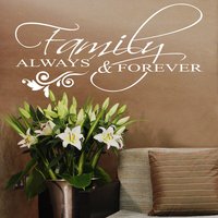 Family Love Large Vinyl Art Wandaufkleber Zitat Immer&forever Schlafzimmer Aufkleber von Cencarsign