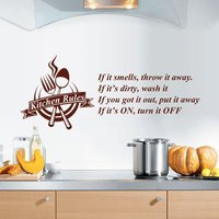 Küche Regeln Zitat Wand Kunst Vinyl Aufkleber Modern Decals Dekorationen von Cencarsign
