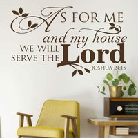Kunst Wand Aufkleber Inspiration Bibel Vers Zitat Joshua 24; 15 Aber Was Für Mich Und Mein Haus von Cencarsign