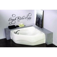 Soak-Relax-Enjoy Bubbles Vinyl Badezimmer Zitat Kunst Wandaufkleber Dekoration Soak-Relax-Enjoy Bubbles Vinyl Badezimmer Zitat Kunst Wandaufkleber Dekoration von Cencarsign