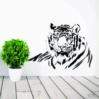 Tiger Katze Wildes Tier Vinyl Wand Aufkleber Schlafzimmer Lounge Home Decor von Cencarsign
