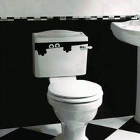 Toiletten Monster Badezimmer Aufkleber Lustiger Vinyl-Wandaufkleber von Cencarsign