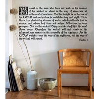Vinyl Wand Kunst Bibel Zitat Psalm 1 Moderne Aufkleber Home Schlafzimmer Dekoration Vinyl Wand Kunst Bibel Zitat Psalm 1 Moderne Aufkleber Home Schlafzimmer Dekoration von Cencarsign