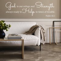 Vinyl Wand Kunst Bibel Zitat Psalm 461 Vers Moderne Aufkleber Home Schlafzimmer Dekoration von Cencarsign