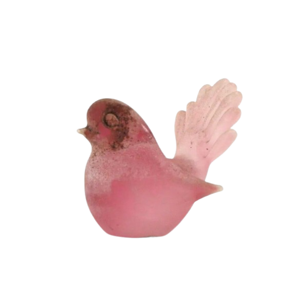 Dekofigur Glasvogel mattiert (rosa), Cenedese von Cenedese