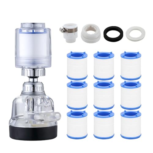 3 Stufe Wasserfilter Wasserhahnkopf Mit 9 Filterpatronen Und Mehreren Adapter 360 Rotationssprays Für Küchenspüle Küchen Sprühgerät von Cenifin