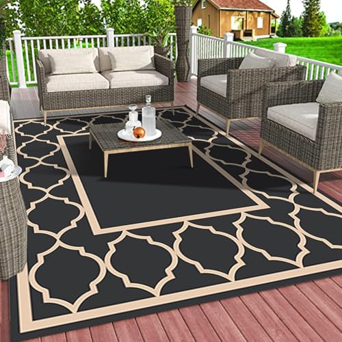 Cenifin Außenbereich Teppich Teppich Sonnenfestes Hinterhof Für Campingdeck Gartengarten Balconys Pool Waschbarer Picknicksdecke von Cenifin