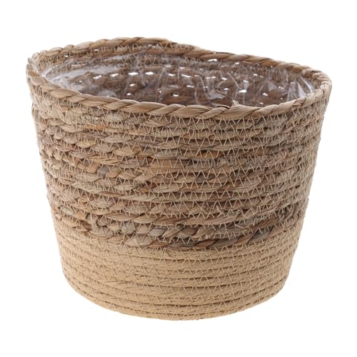Cenifin Handgewebte Blumenkorb Handgewebte Lagerkorb Blumenkörbe Pflanzentopf Bonsai Sukkulenten Behälterdekoration von Cenifin