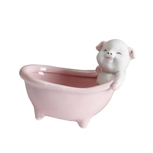 Cenifin Keramik Fleischig Pflanzenbehälter Bär Pflanzer Blumenpot Ornament Für Kaktusbehälter Home Balkon Dekore Süßer Tiertopf von Cenifin
