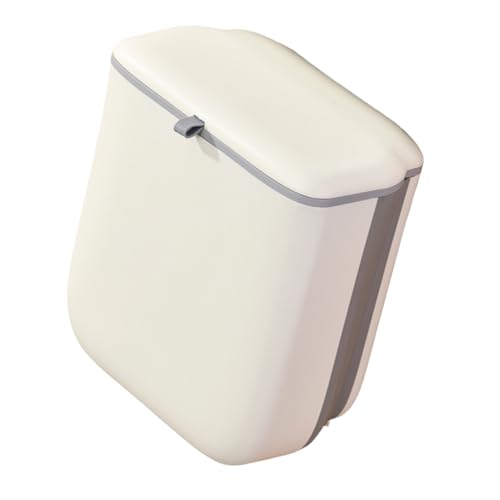 Cenifin Retractables Wandmontierte Müllbehälter 9l Faltbares Design Wasserdichtes Deckel Küchenabfallsabfall Für Die Counter Waschbecken Schränke Tür Montierter Mülleimer von Cenifin