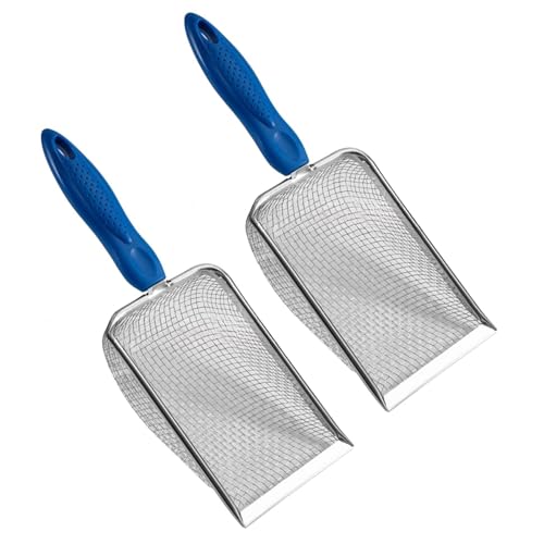 Edelstahl Gartenbodensieb Mit Metallkatzen Schaufel Meshing Scooper Wurf Filter Pet Cleaning Gardening Tool Mit von Cenifin