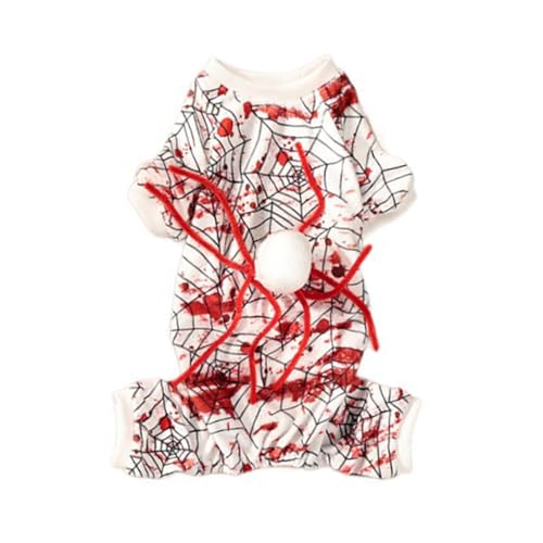 Cenifin Erschreckend Blutspritzer Halloween Haustierkostüm Für Katzen Hundefest Family Gathering Outfit 2/4LEGS Kostüm Hund Halloween Ausrüstung von Cenifin