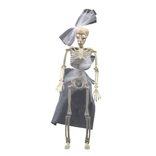 Posiable Halloween Skelett Mit Beweglichen Gelenken Realistische Ganzkörperknochenschmuck Unheimliche Outdoor Und Innendekoration Poable Skelett von Cenifin