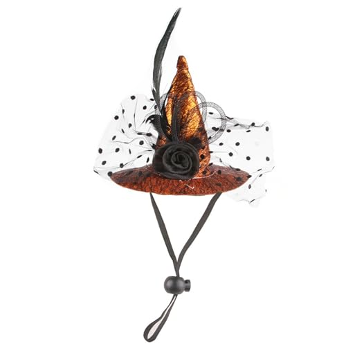 Cenifin Stretch Pet Hexenhut Hunde Mode Schöne Halloween Für Fotografie Sonnenschutzgröße Für Kleine Katzen von Cenifin