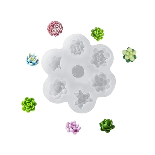 Sukkulenten Pflanzen Kerzenformen Guss Epoxidharz Blüten Silikonformen Pflaster Back Silikonformblüten Kerzenpflaster Gießen Backen von Cenifin