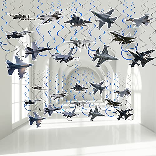 26 Stück Flugzeug Hängende Spiralen Girlande Hängende Wirbel Dekoration Luftfahrzeug Strudel Luftschlange Flugzeug Party Deckenhänger für Kinder Geburtstag Baby Shower Party von Censen