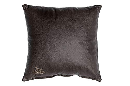 Centaur - Deko Lederkissen 50 x 50 cm für Sofa oder Schlafzimmer Chocolate - Echt Leder Kissen Echtleder Sofakissen Lederoptik von Centaur
