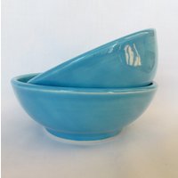 Eisbecher Set Türkis Keramik von CenteredClayWorks