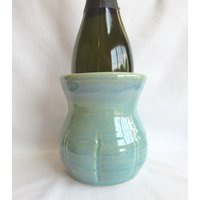 Seafoam Grün Utensilienhalter Weinkühler von CenteredClayWorks