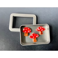 Keramik Magnete in Der Dose - Pilz-Magnete - Rote Und Weiße Pilze-Magnet Geschenk, Pilz Kühlschrankmagnete - Lehrer Geschenk-Cottagecore von CenteredVessel