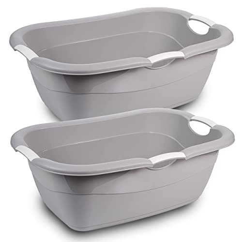 2er Set MEGA-KAPAZITÄT TRIFFT KOMFORT: 38L XXL-Wäschewanne mit ergonomischen Griffen - Der robuste 46x66cm Haushalts-Champion für alle Aufgaben! 2er Set MEGA-KAPAZITÄT TRIFFT KOMFORT: 38L XXL-Wäschewanne mit ergonomischen Griffen - Der robuste 46x66cm Haushalts-Champion für alle Aufgaben! von Centi