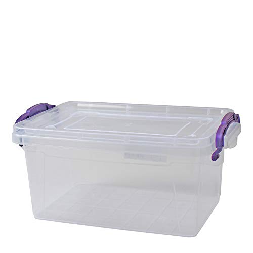 Centi - Box mit Deckel und Griffen - 13,7 Ltr. - Modern, functional, stackable with click closures - 42cm x 27,5cm x 17cm von Centi